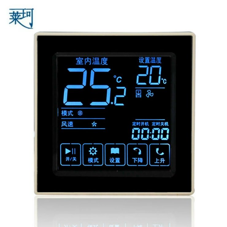 萊珂K303中央空調觸摸屏液晶溫控器 風機盤管溫度控制器